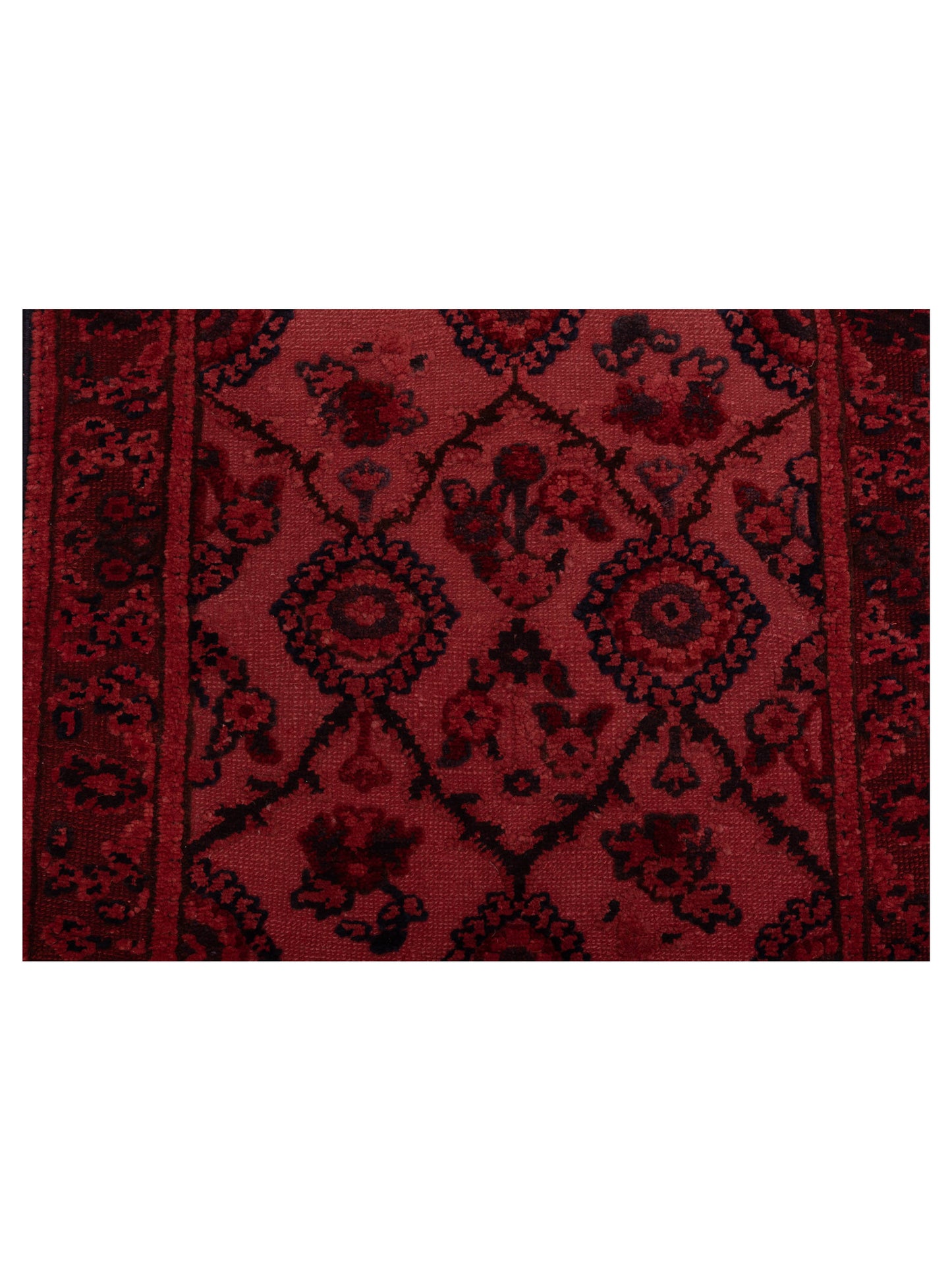 Vintage Red 2.8x7.7 Hand Knotted Rug
