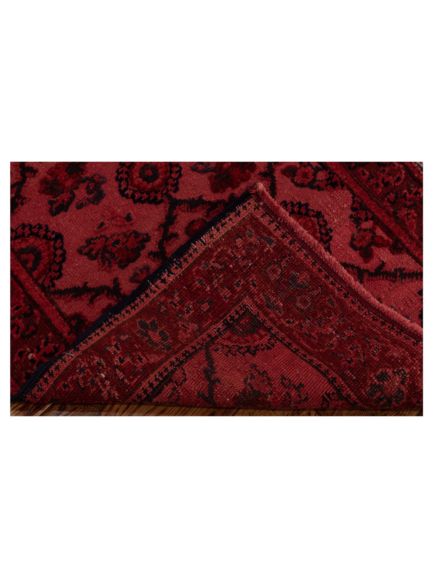 Vintage Red 2.8x7.7 Hand Knotted Rug