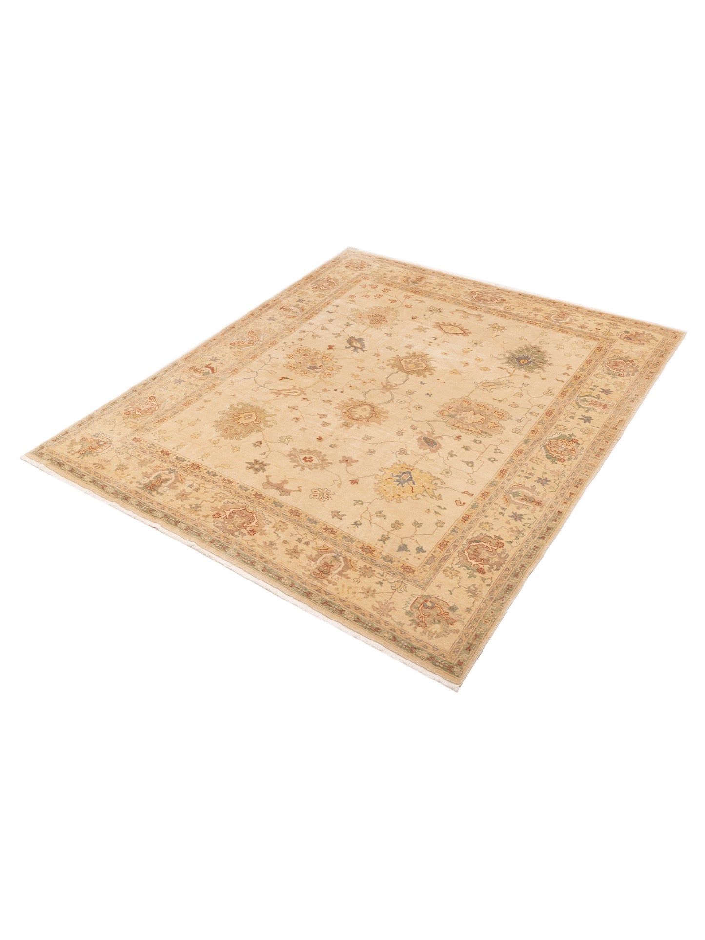 Elvaria Ivory Gold 8.8x10.3 Hand Knotted Rug