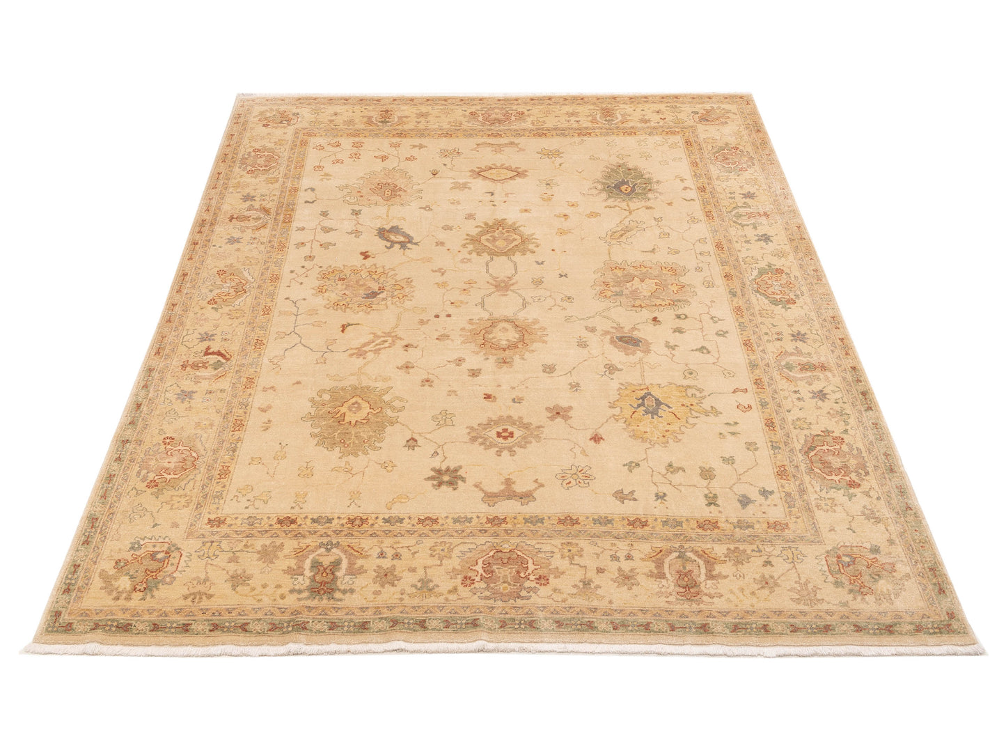 Elvaria Ivory Gold 8.8x10.3 Hand Knotted Rug