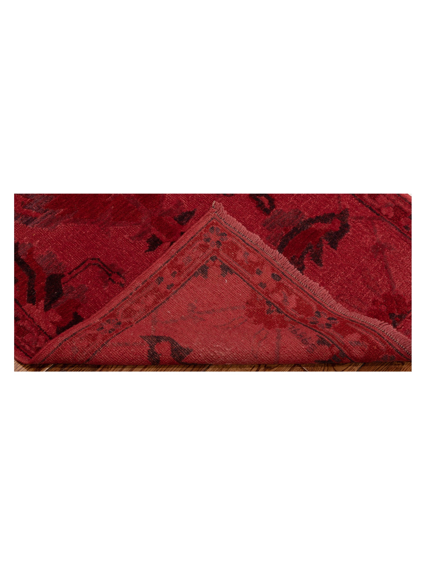 Vintage Red 2.9x13.6 Hand Knotted Rug