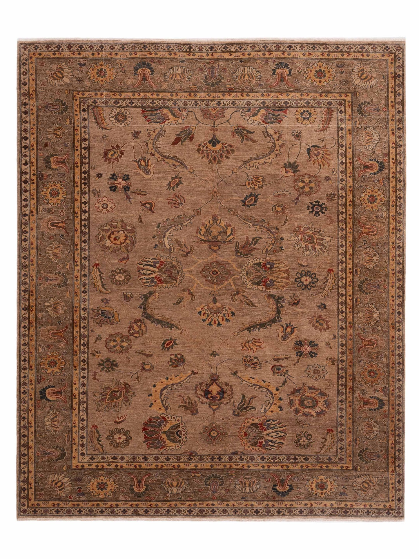 Pasha Turkish Elvan  Taupe Silver Traditional