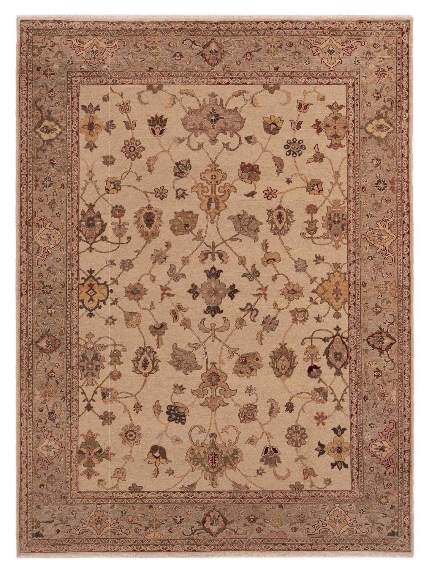 Pasha Turkish Elvan  Ivory Silver Traditional