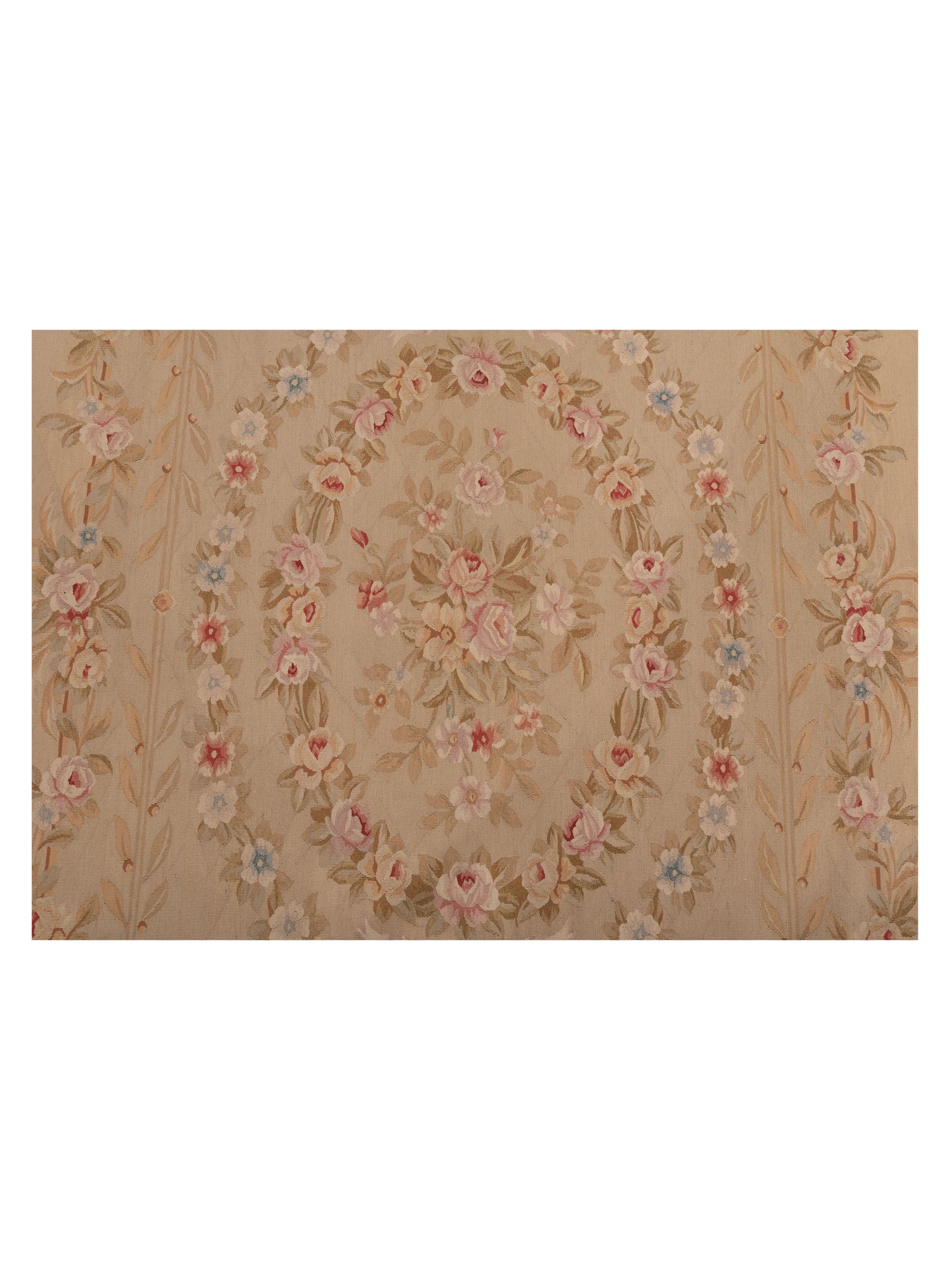 Florienne Cream Pink 8.9x12 Hand Knotted Rug