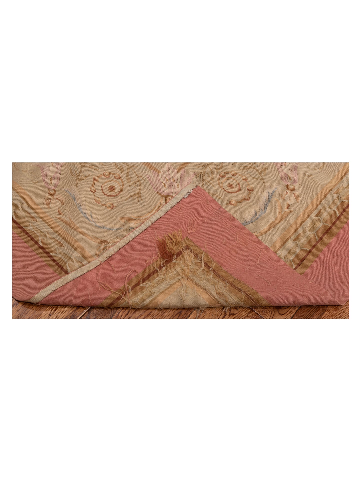 Florienne Cream Pink 8.9x12 Hand Knotted Rug
