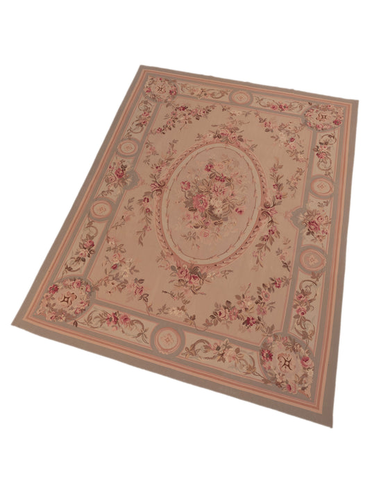 Florienne Cream Silver 7.10x10.8 Hand Knotted Rug