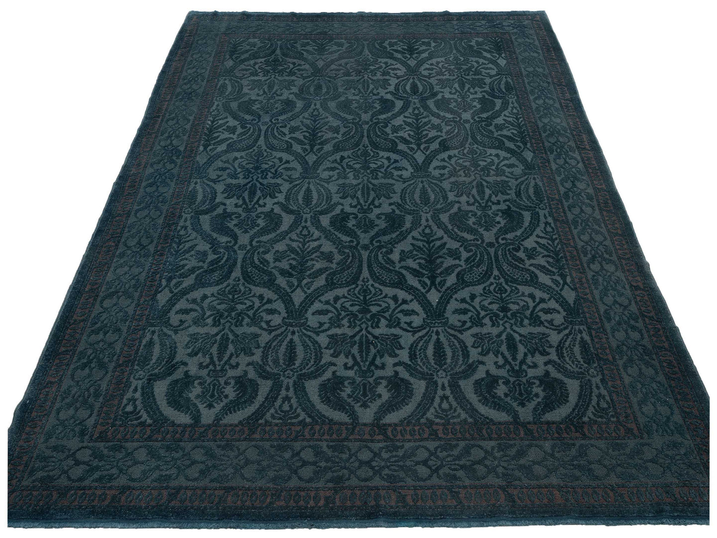 Vintage Blue 9.1x12 Hand Knotted Rug