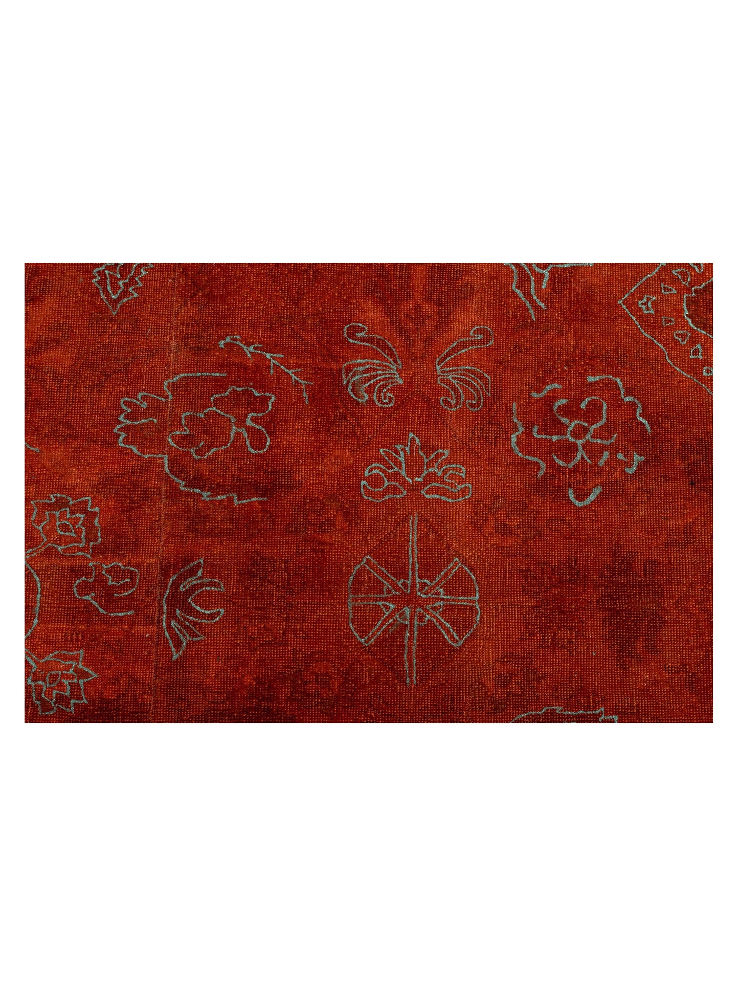 Vintage Orange 7.8x10.10 Hand Knotted Rug