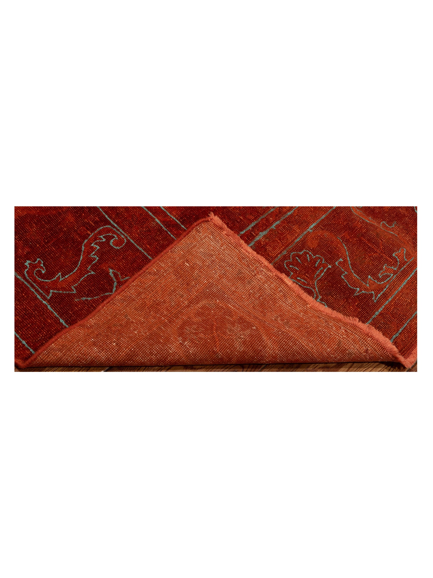 Vintage Orange 7.8x10.10 Hand Knotted Rug