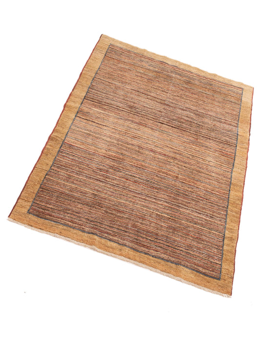 Gabbeh Multi 4.11x6.4 Hand Knotted Rug