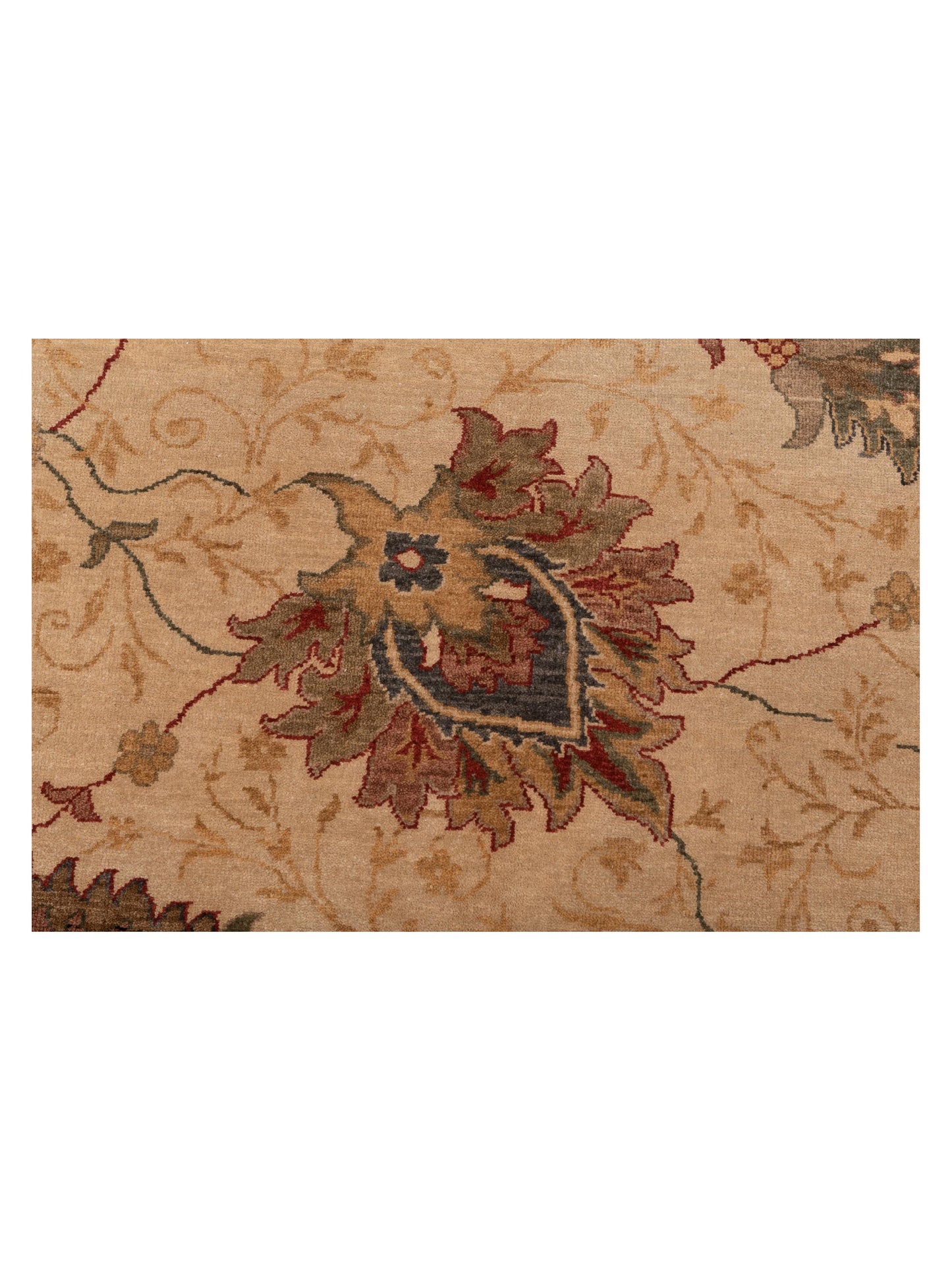 Turkish Elvaria Beige Beige 9.2x12.10 Hand Knotted Rug