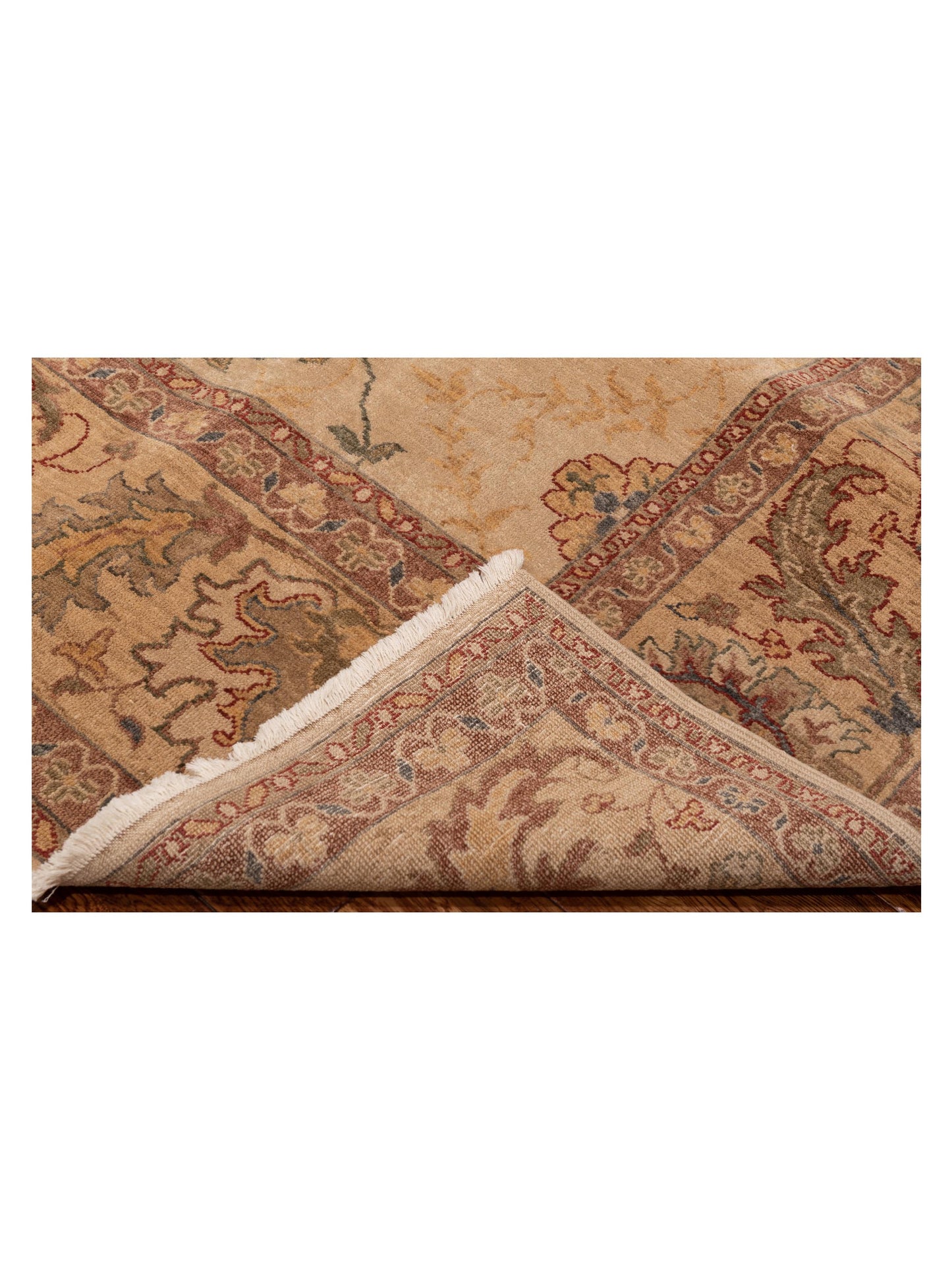 Turkish Elvaria Beige Beige 9.2x12.10 Hand Knotted Rug