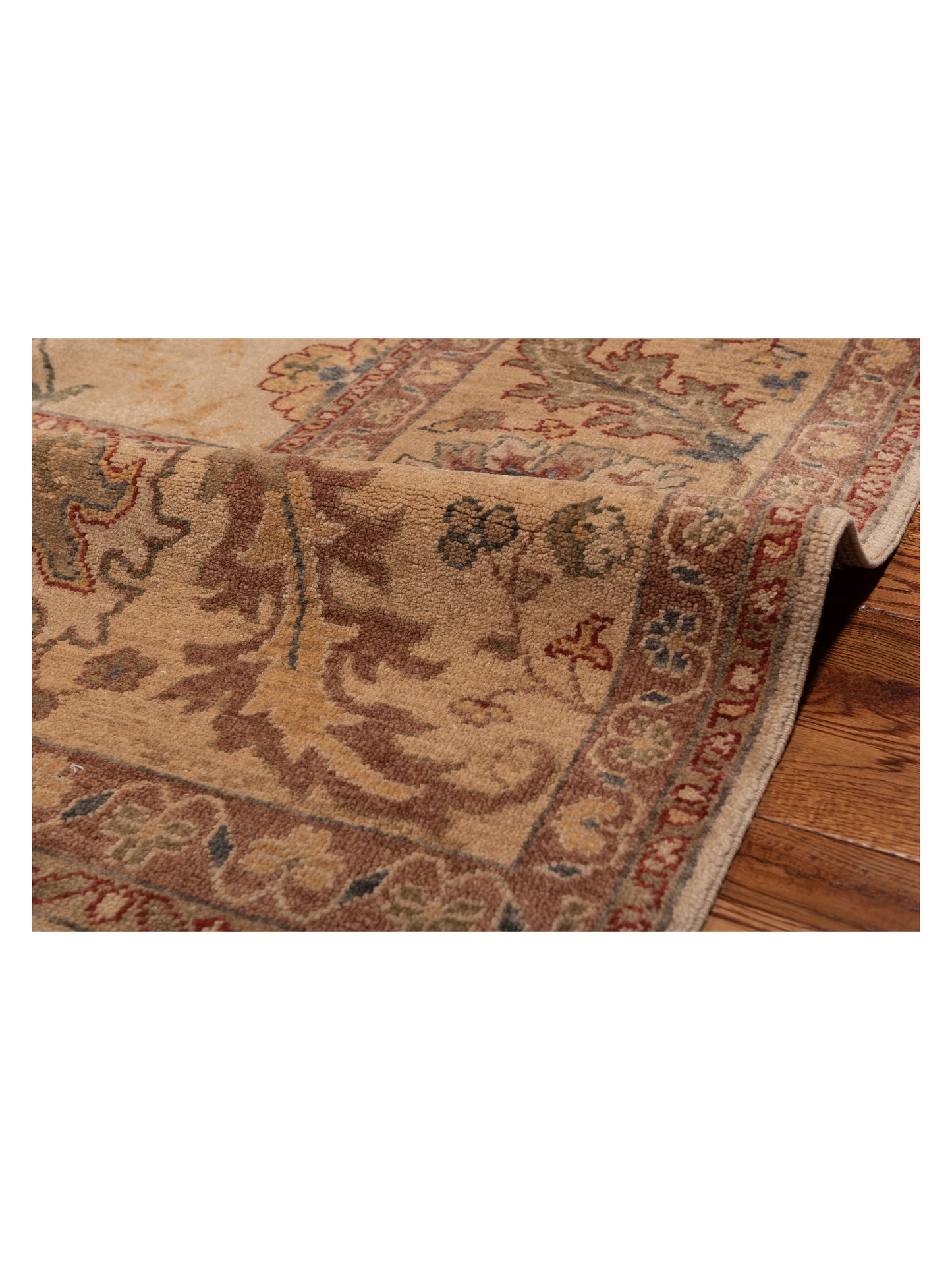 Turkish Elvaria Beige Beige 9.2x12.10 Hand Knotted Rug