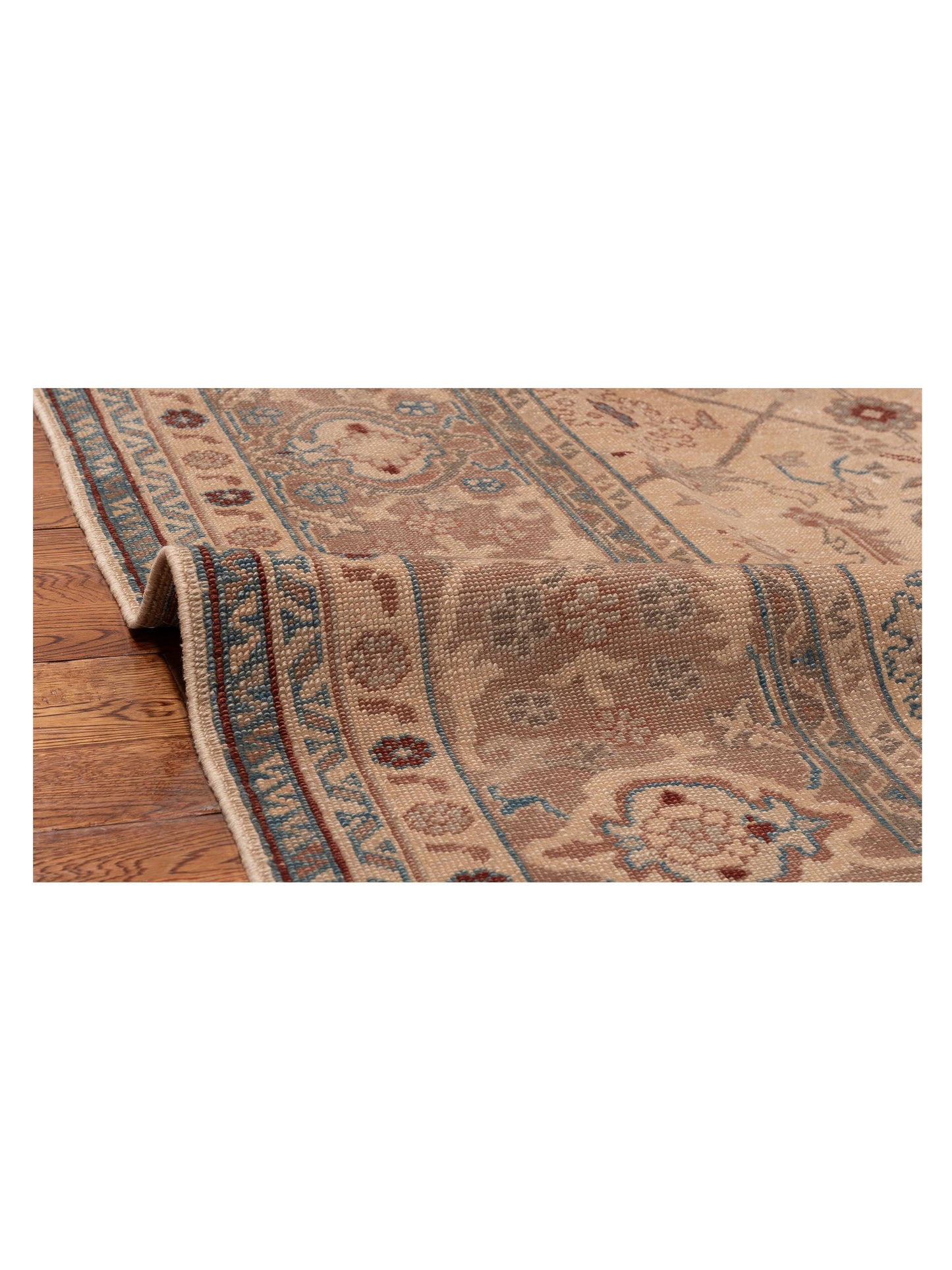 Turkish Elvaria Cream Brown 8.9x12 Hand Knotted Rug