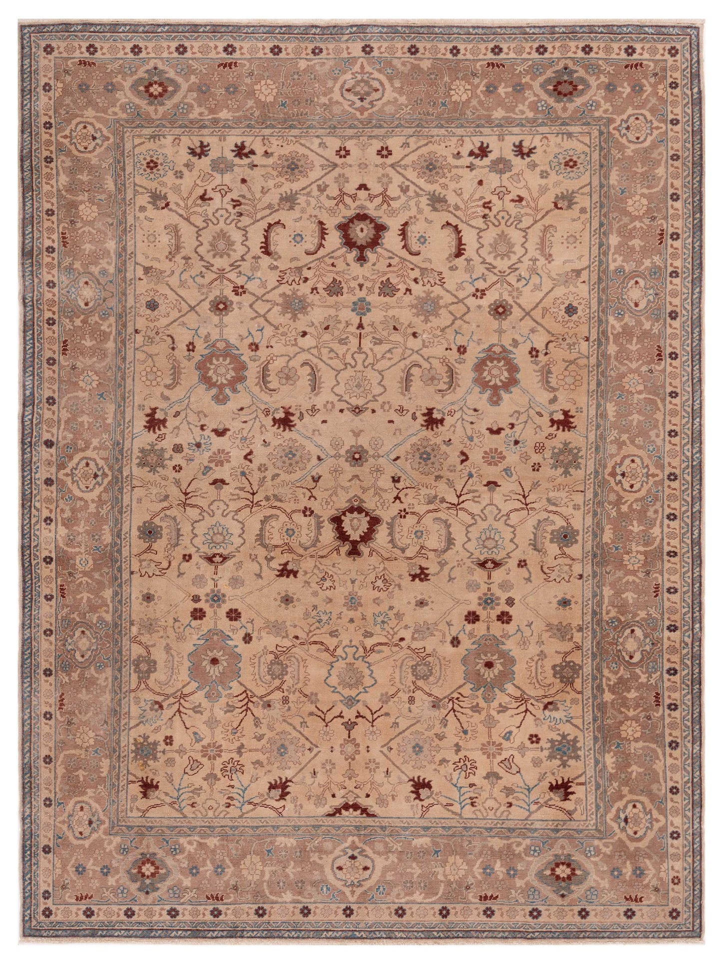 Pasha Turkish Elvan  Cream Brown Traditional