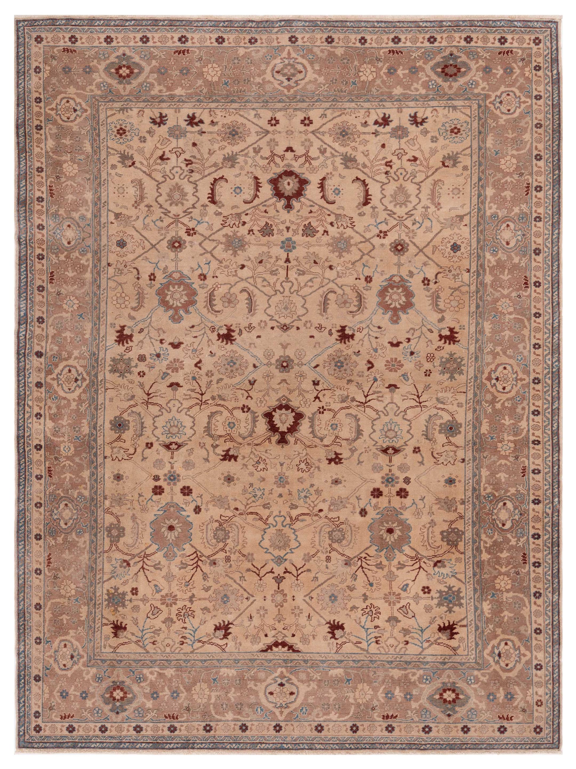 Pasha Turkish Elvan  Cream Brown Traditional