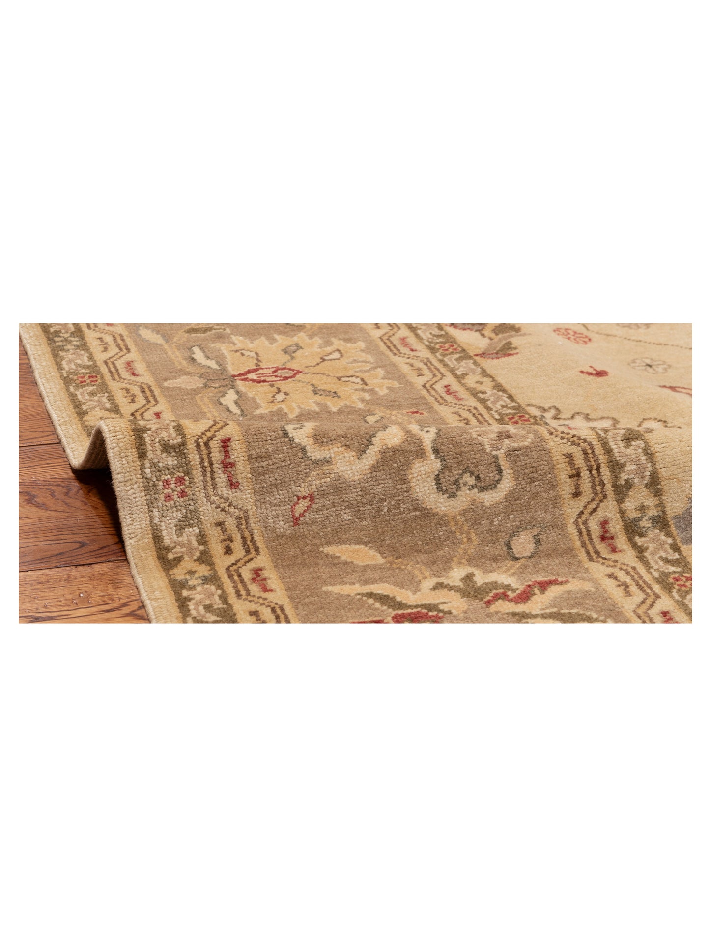 Turkish Elvaria Camel Brown 9.1x11.11 Hand Knotted Rug