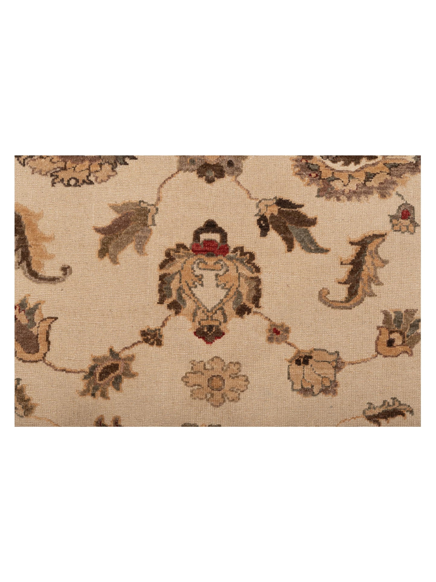 Turkish Elvaria Ivory Gold 9.3x12 Hand Knotted Rug