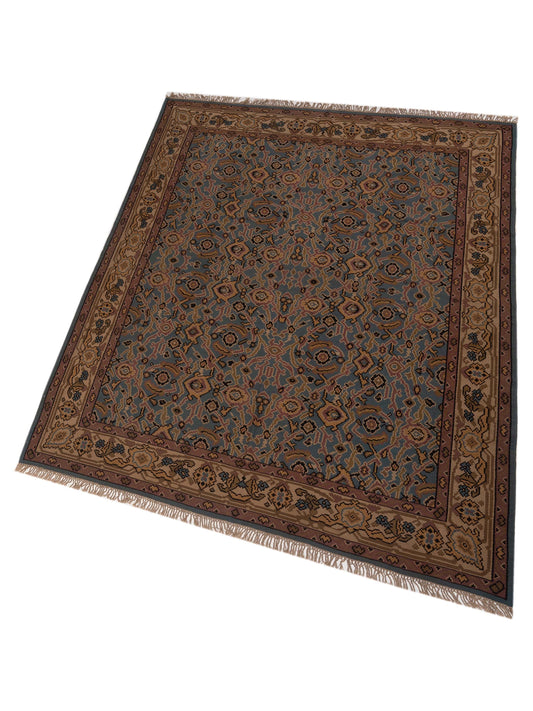 Kilvana Blue Ivory 8.4x9.9 Hand Woven Rug