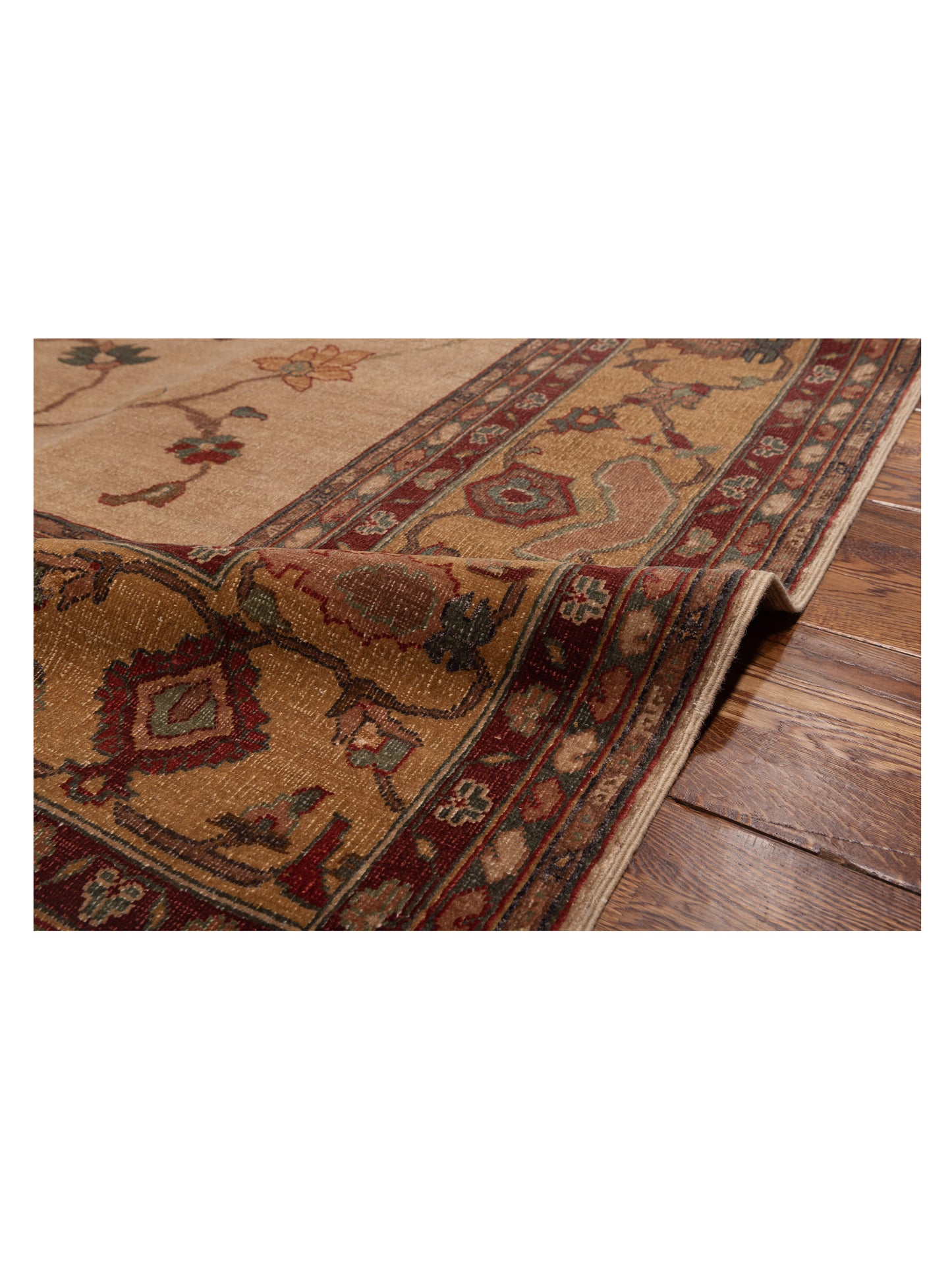 Elvaria Beige Gold 7.10x10.1 Hand Knotted Rug