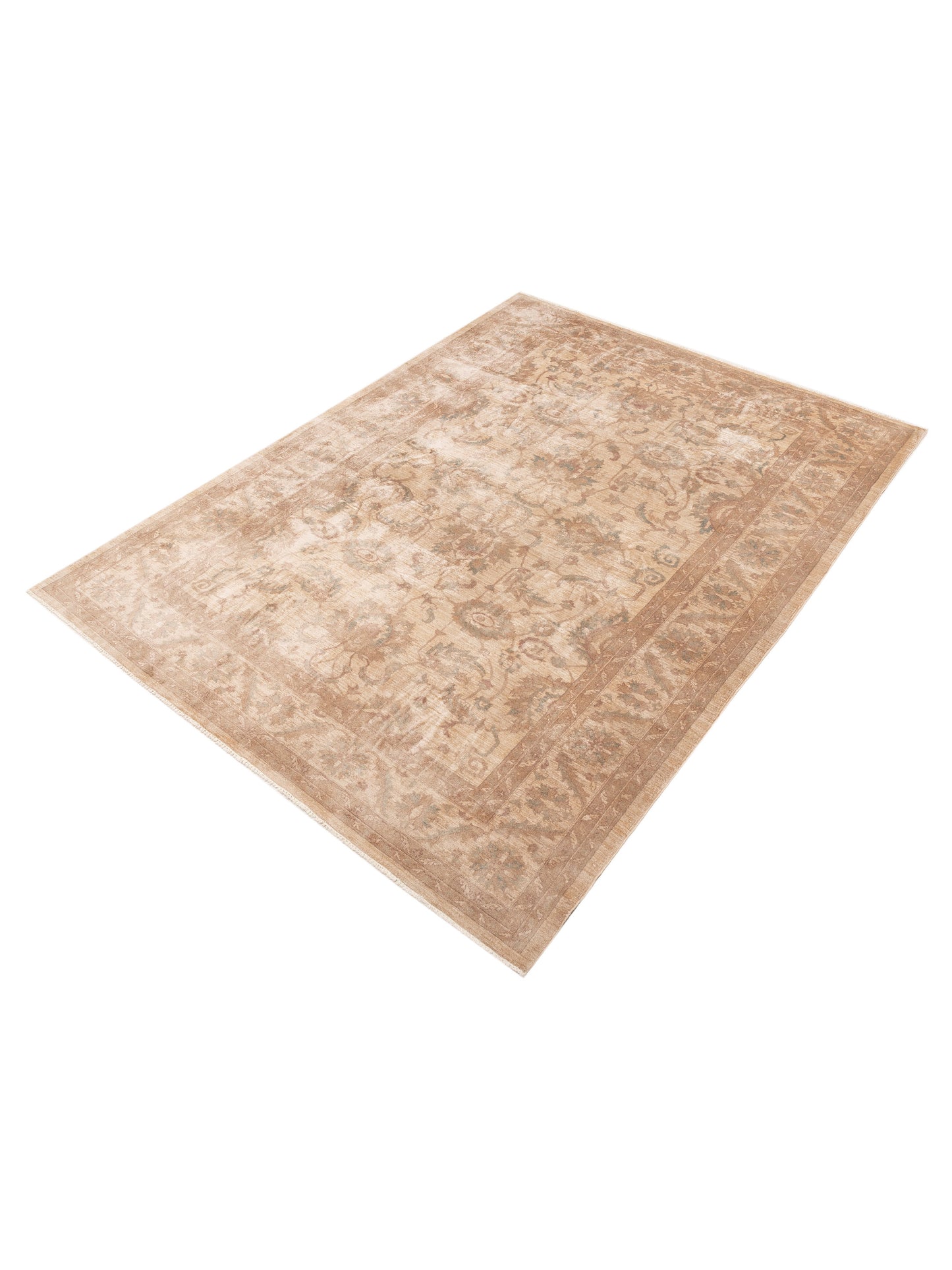 Sabira Ivory Cream 8.3x11.3 Hand Knotted Rug