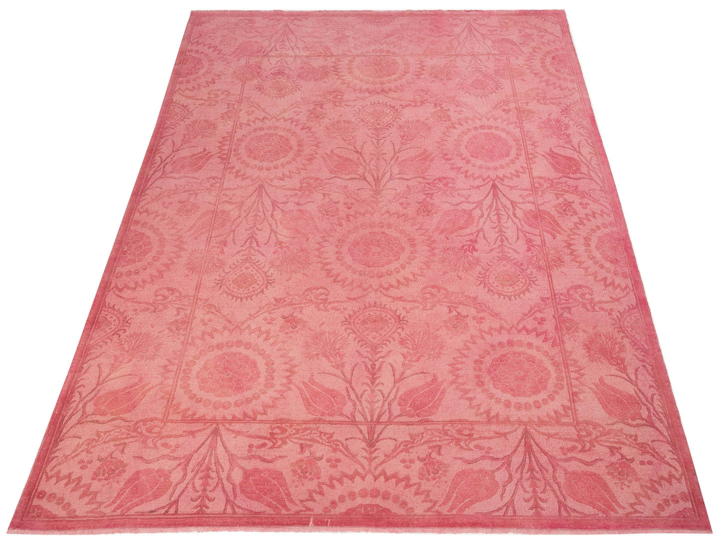 Vintage Pink 9.2x12.10 Hand Knotted Rug