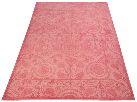 Vintage Pink 9.2x12.10 Hand Knotted Rug
