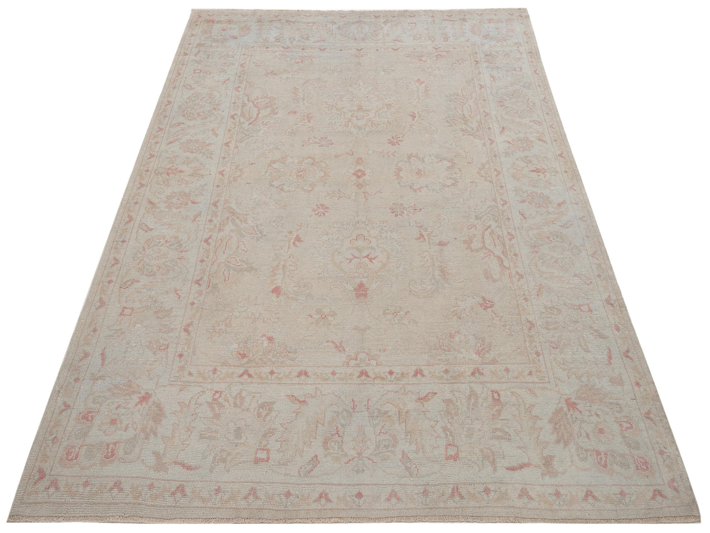 Oushak Silver 8.1x10.5 Hand Knotted Rug