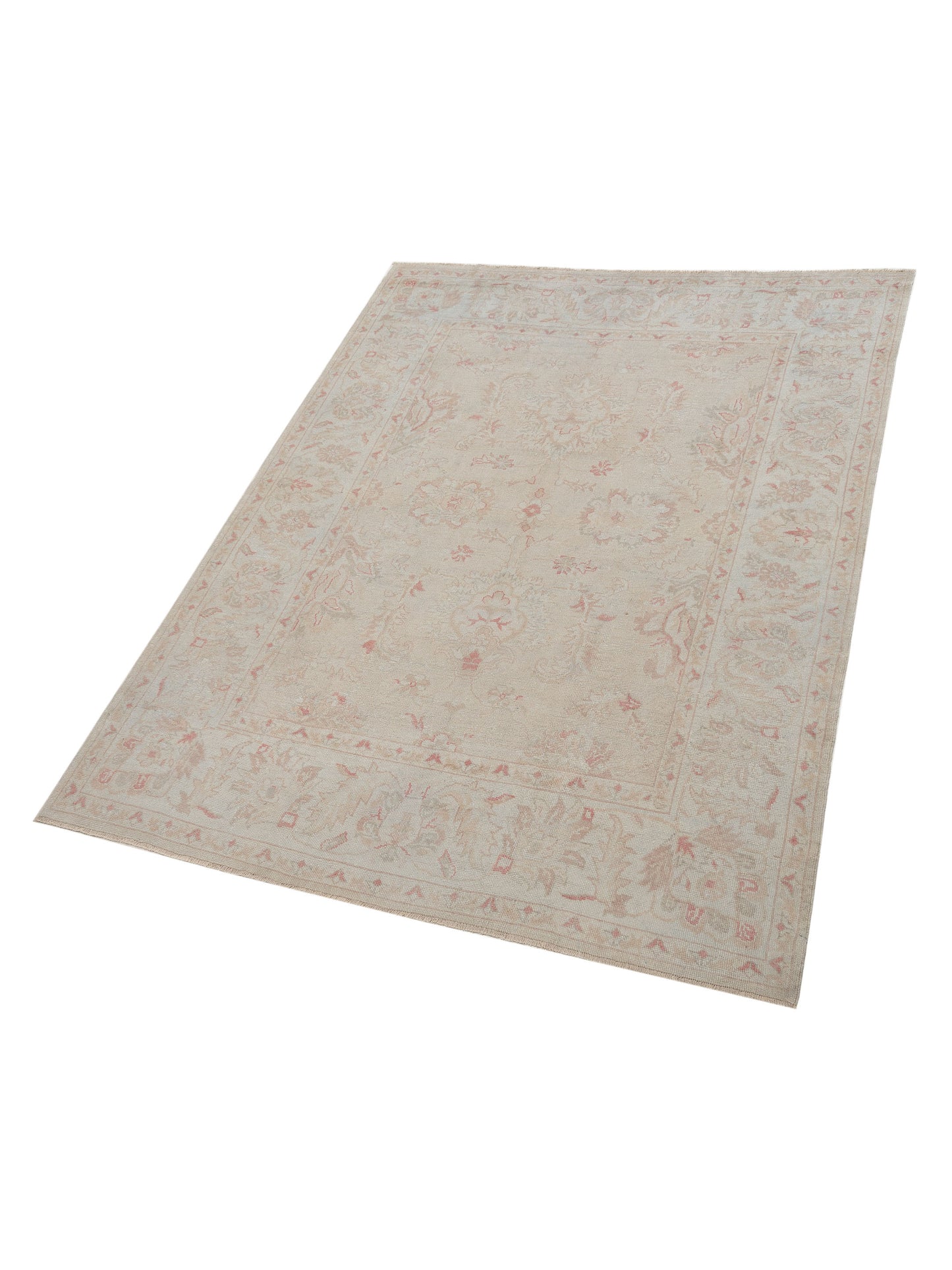 Oushak Silver 8.1x10.5 Hand Knotted Rug