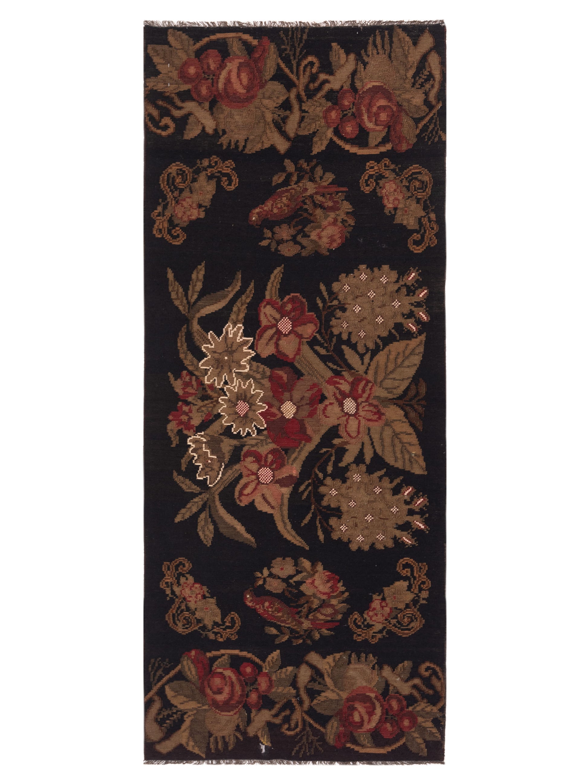 Pasha Old Basserabian Kilim  Black  Traditional