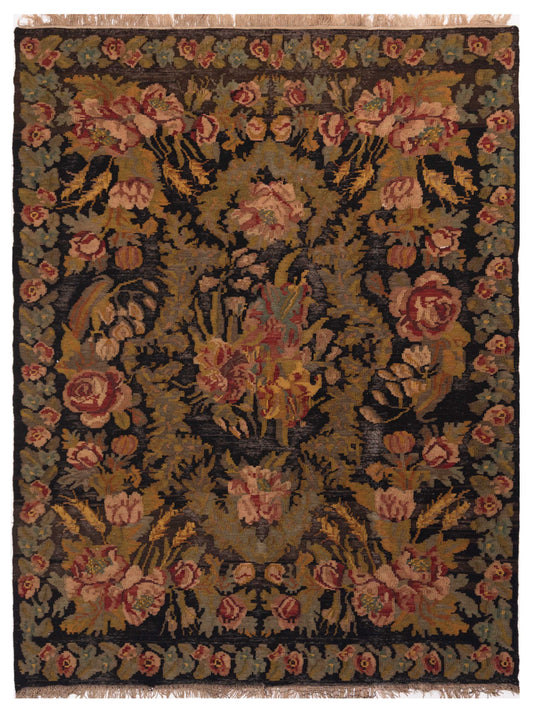 Pasha Old Basserabian Kilim  Black  Traditional