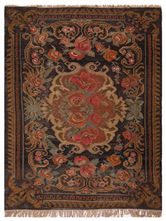 Pasha Old Basserabian Kilim  Black  Traditional