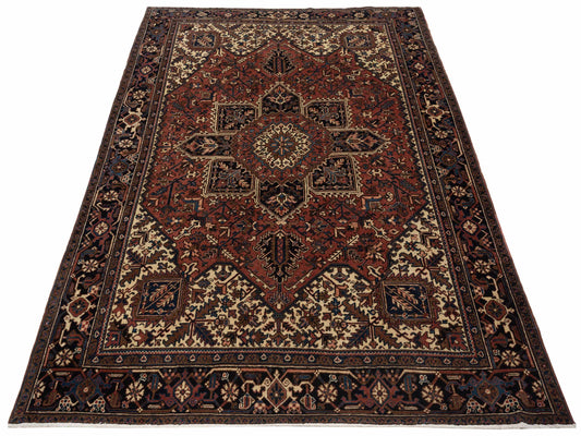 Antiqua Heirloom Rust Charcoal 8.6x10.8 Hand Knotted Rug