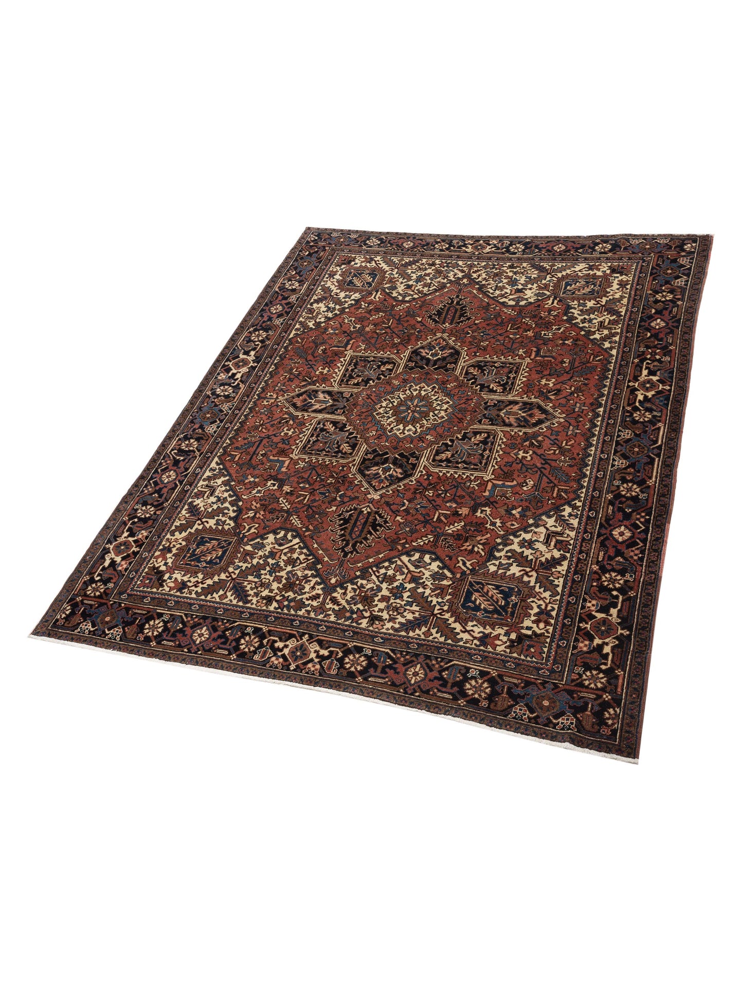 Antiqua Heirloom Rust Charcoal 8.6x10.8 Hand Knotted Rug