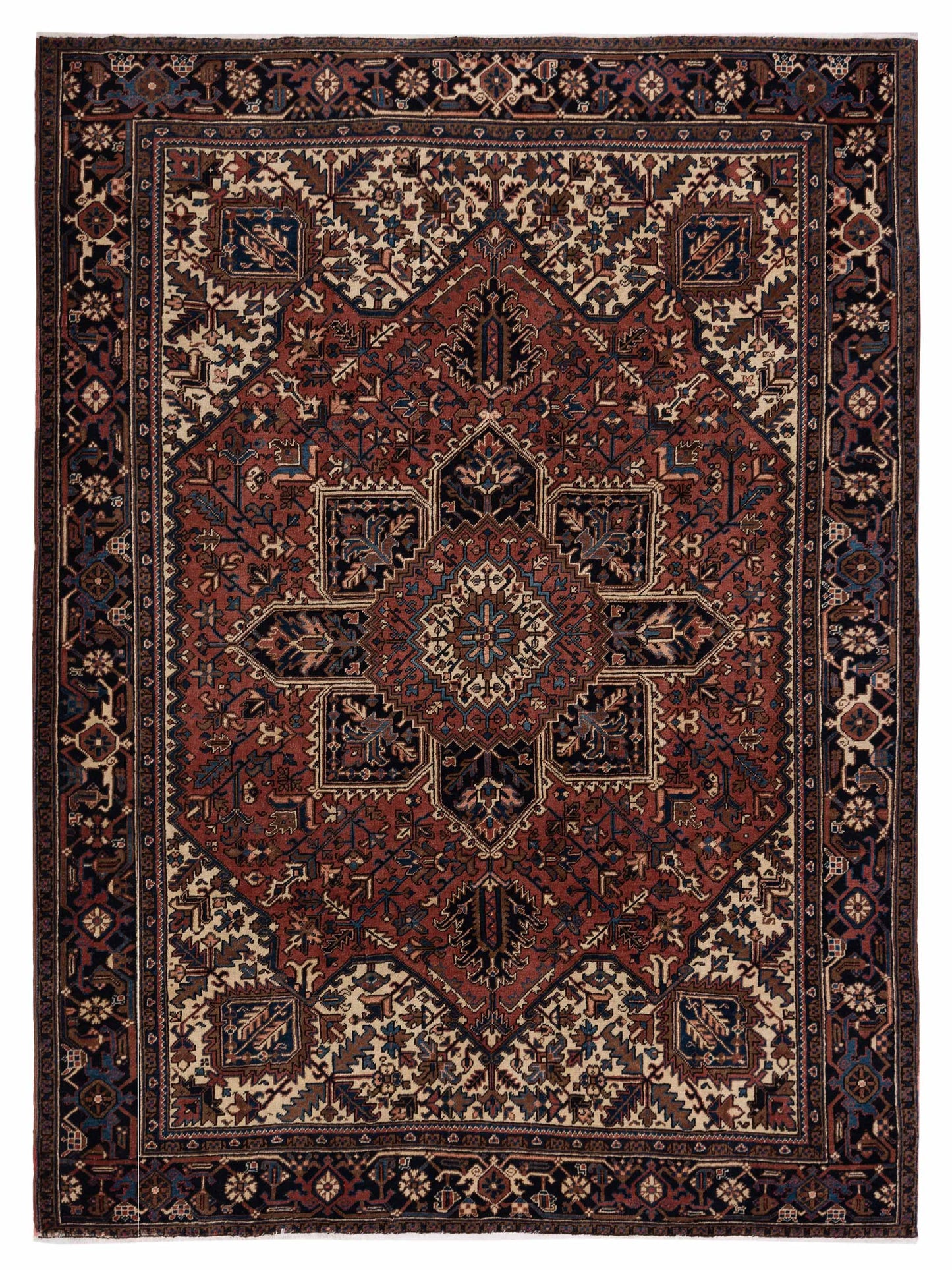 Pasha Antique Heirloom  Rust Charcoal Traditional
