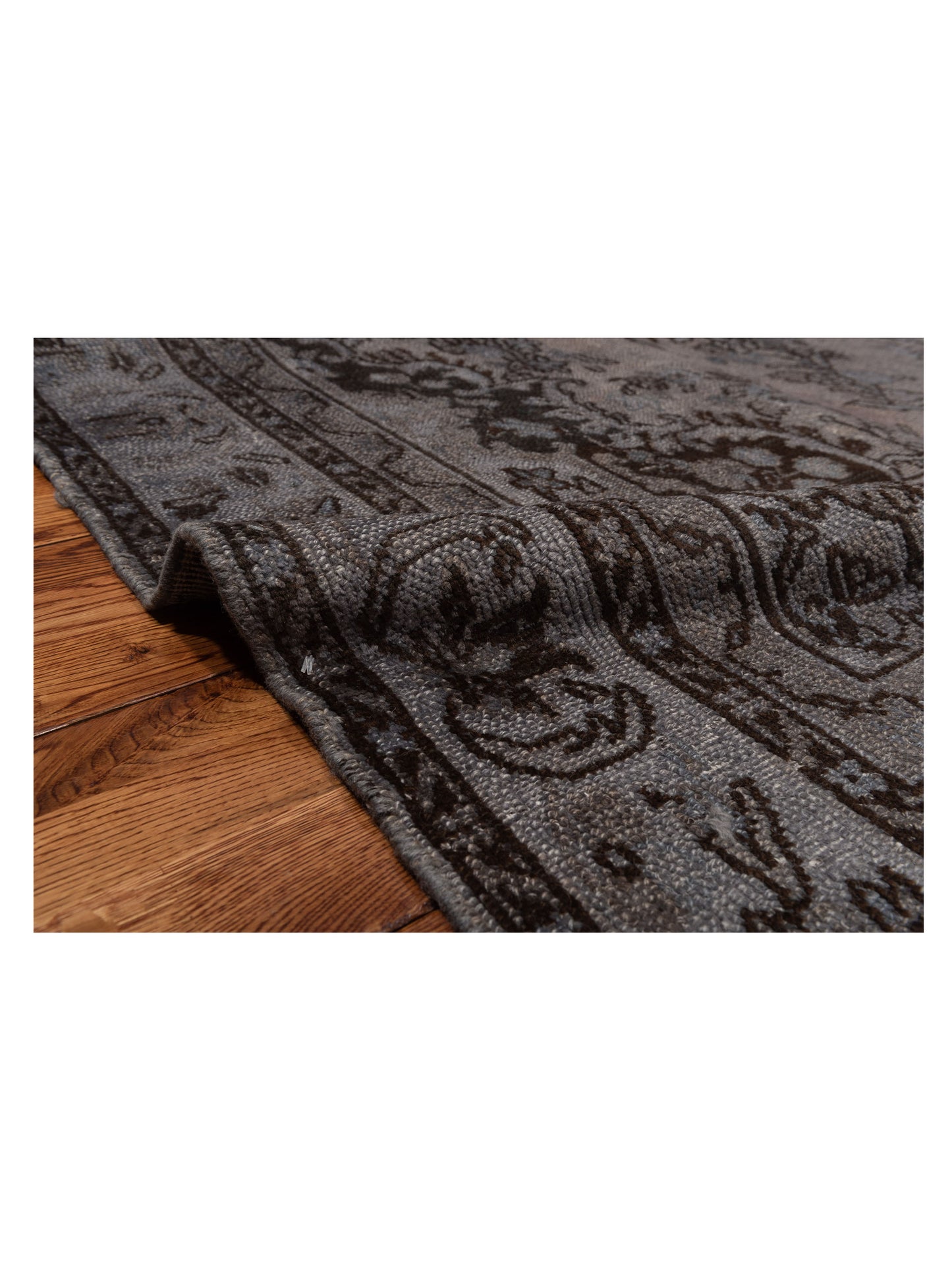 Vintage Gray 8.7x11.8 Hand Knotted Rug
