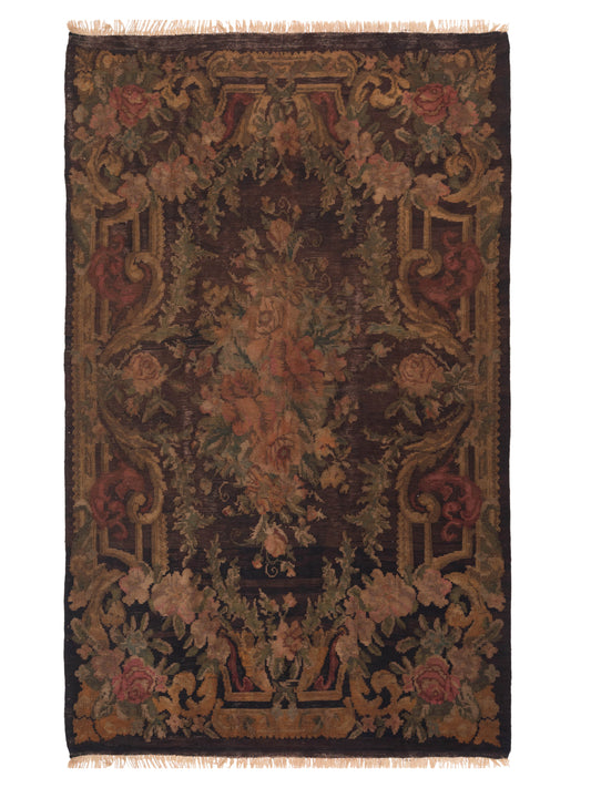 Pasha Old Basserabian Kilim  Black Black Traditional