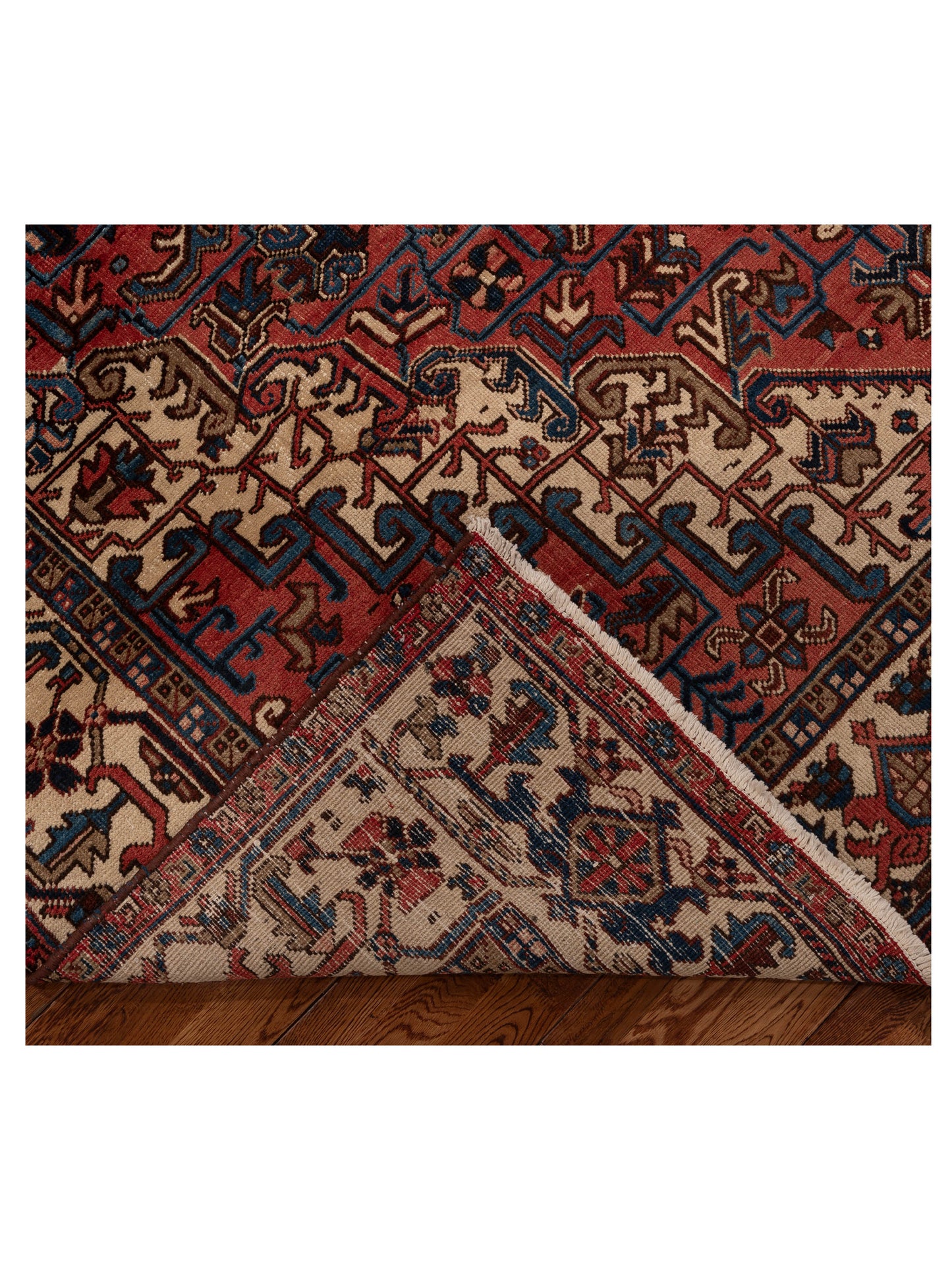 Antiqua Heirloom Red Ivory 8.8x10.3 Hand Knotted Rug