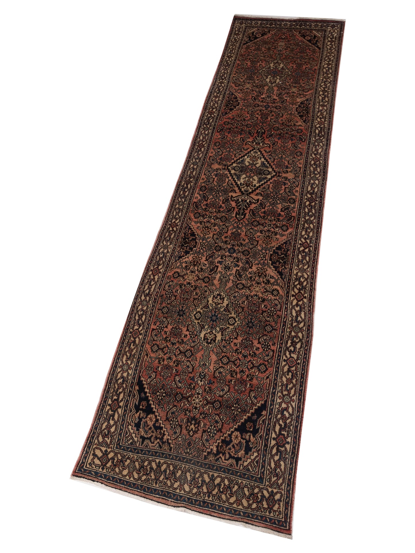 Antiqua Heirloom Pink Ivory 3.8x16.11 Hand Knotted Rug