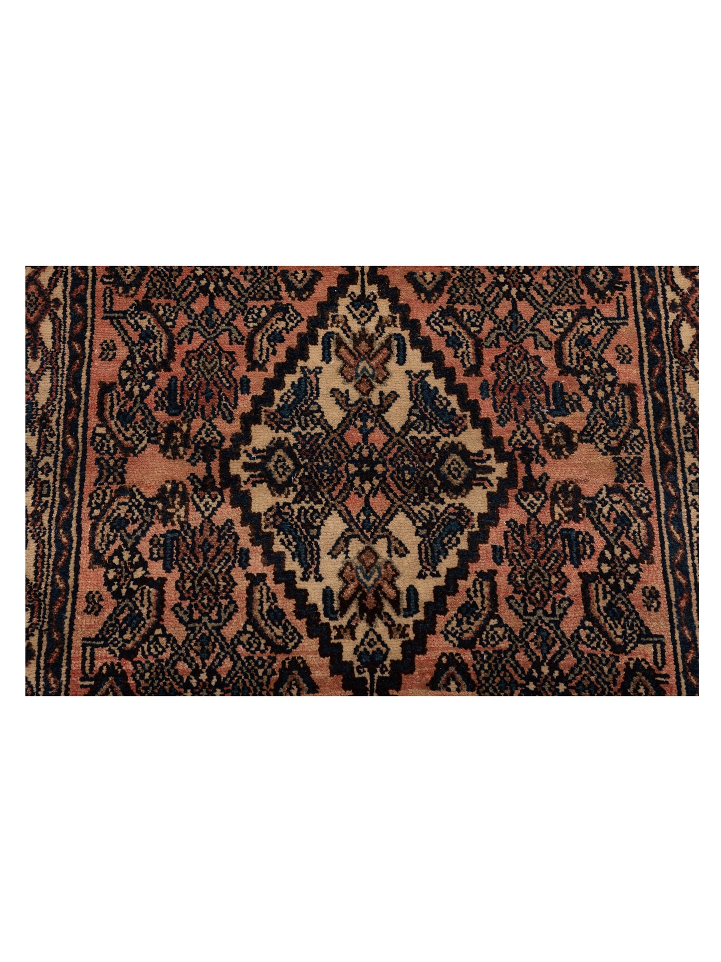 Antiqua Heirloom Pink Ivory 3.8x16.11 Hand Knotted Rug