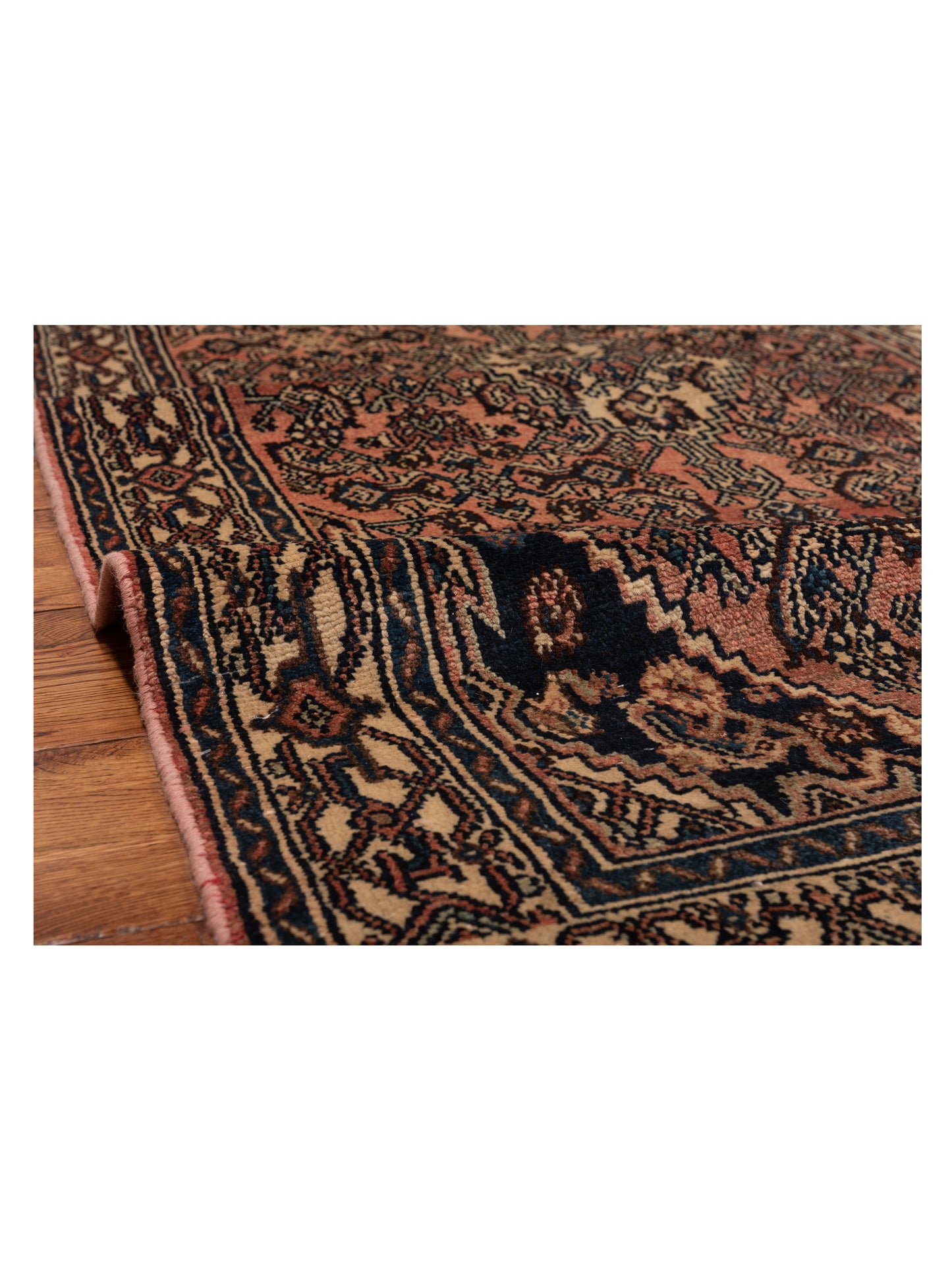 Antiqua Heirloom Pink Ivory 3.8x16.11 Hand Knotted Rug