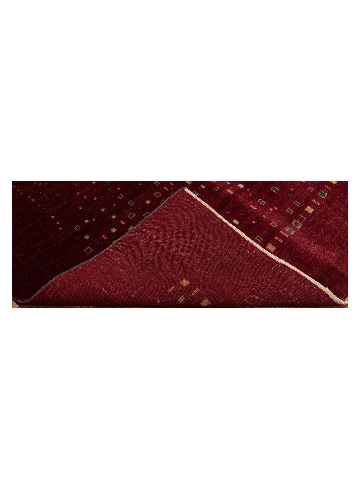 Modern Gabbeh Red 7.4x8.10 Hand Knotted Rugs