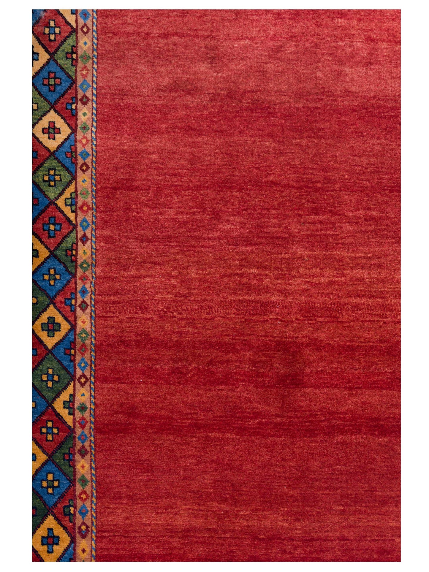 Modern Gabbeh Red Blue 4.2x5.10 Hand Knotted Rugs