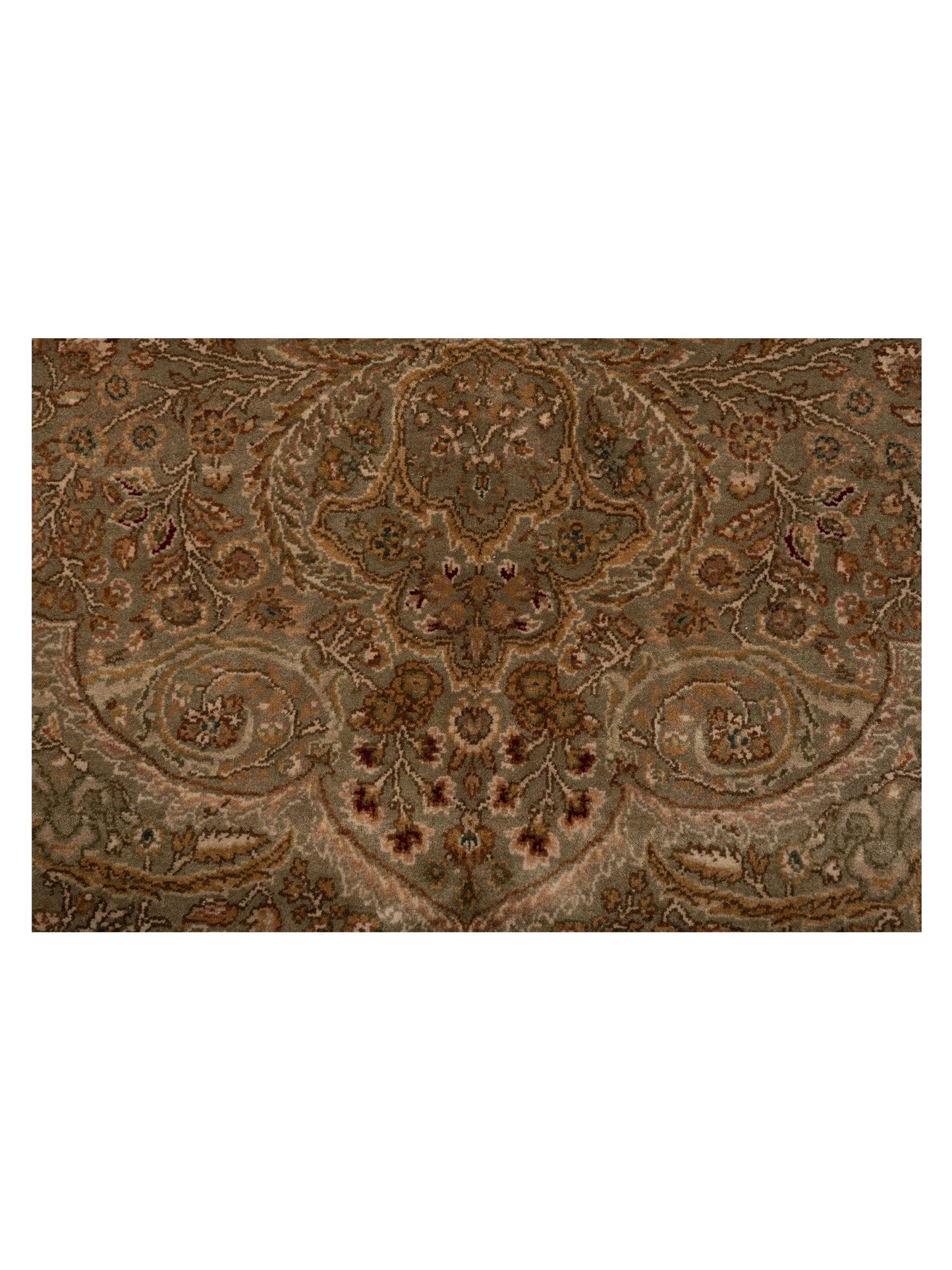 Imperen Green Green 7.10x10.3 Hand Knotted Rug