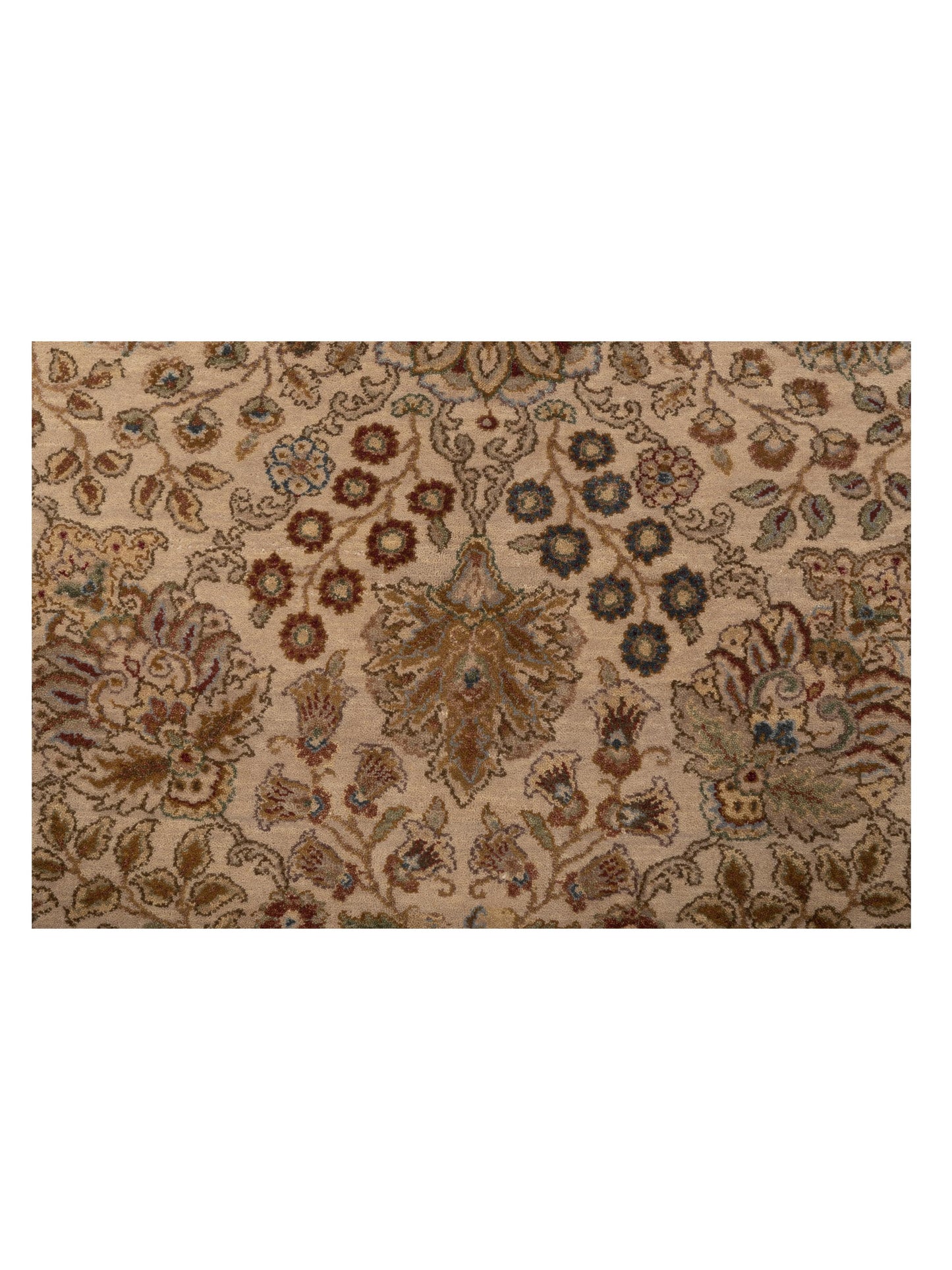 Imperen Ivory Burgundy 8.2x10.3 Hand Knotted Rug