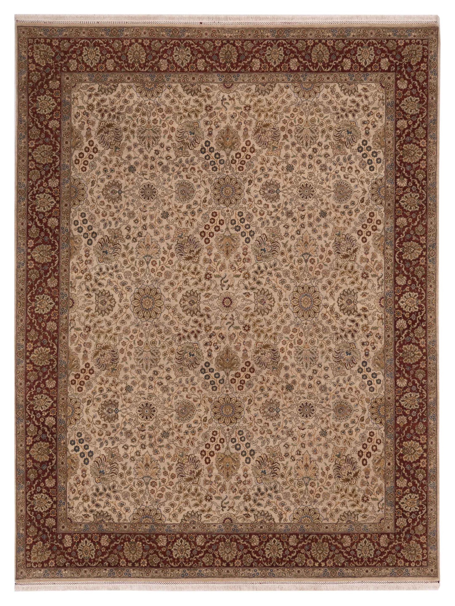 Rajpur Empire  Ivory Burgundy Transitional