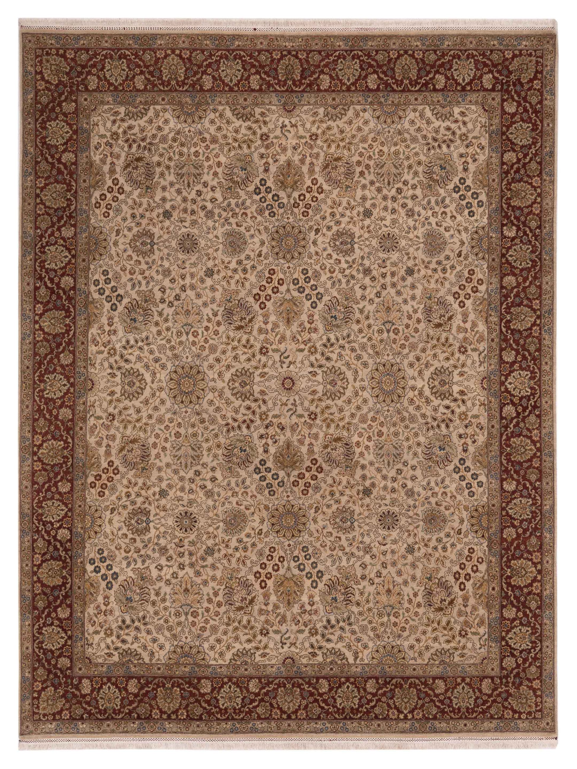 Rajpur Empire  Ivory Burgundy Transitional