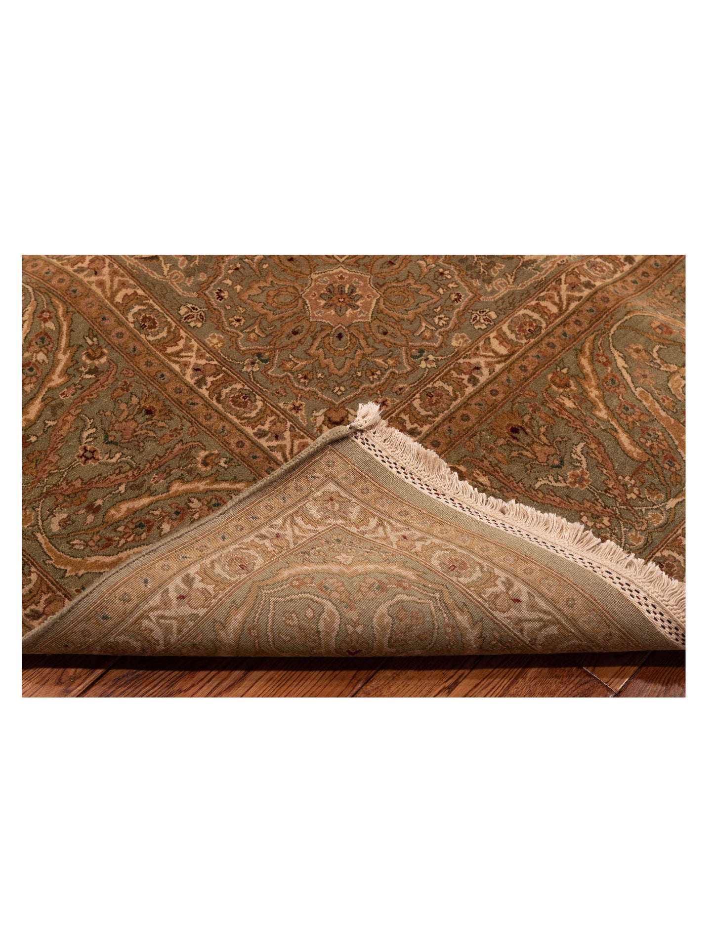 Imperen Green Green 8.1x11.7 Hand Knotted Rug