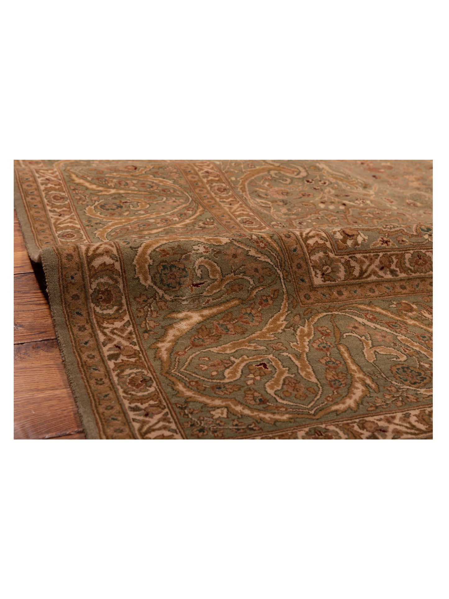 Imperen Green Green 8.1x11.7 Hand Knotted Rug