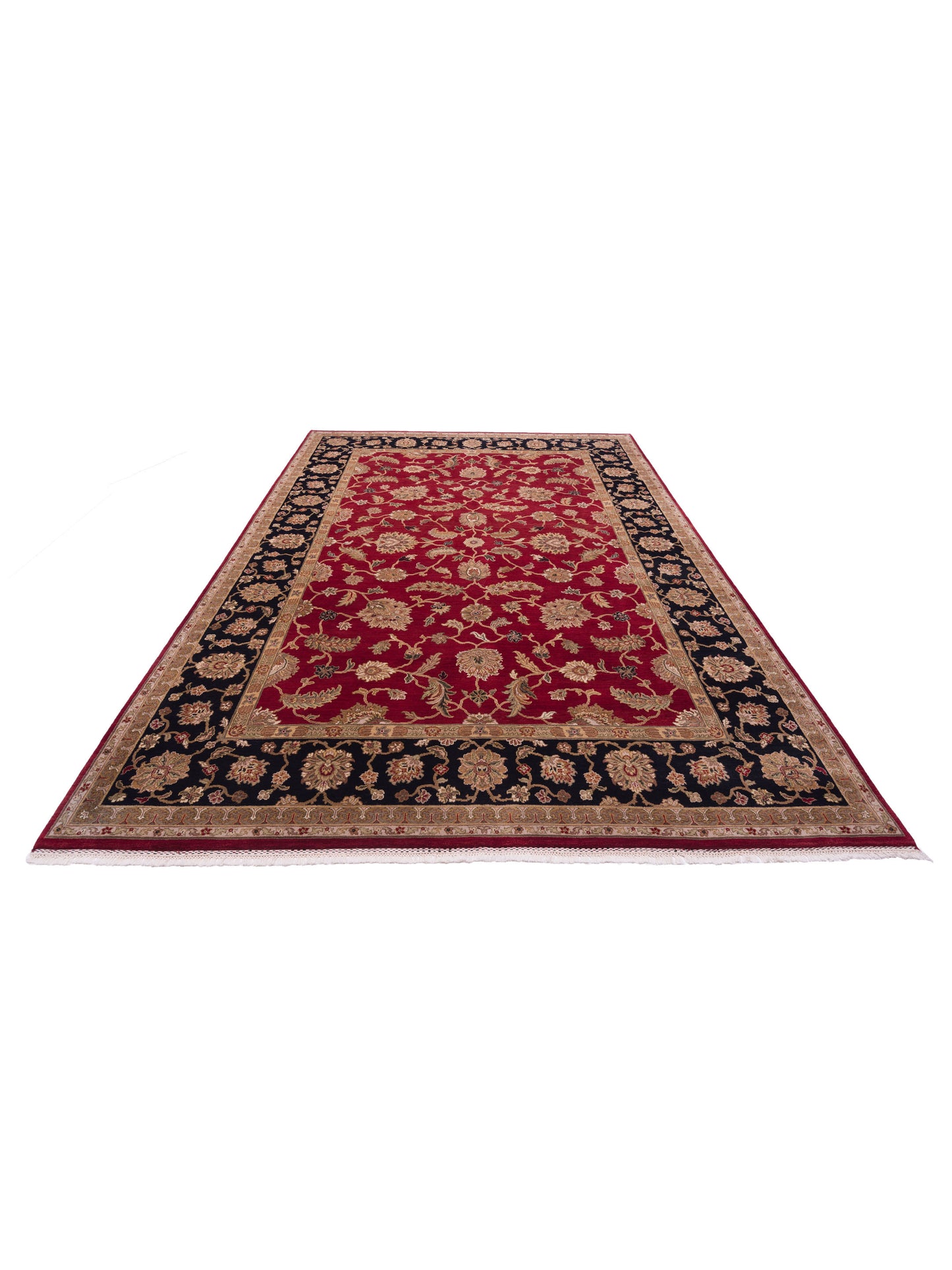 Mehvara Red Black 10.1x13.11 Hand Knotted Rug